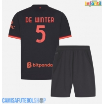 Camisa de time de futebol AC Milan Koni De Winter #5 Replicas 3º Equipamento Infantil 2026-27 Manga Curta (+ Calças curtas)